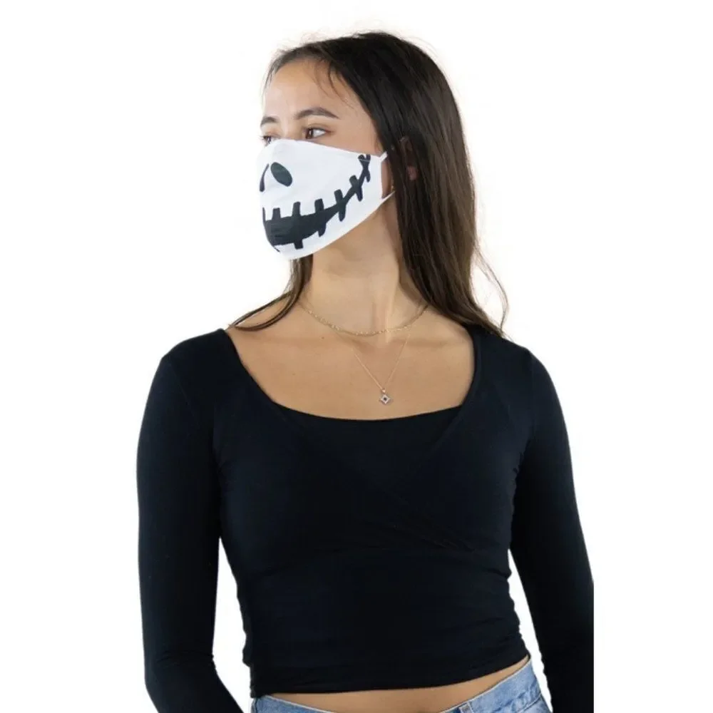 Voodoo Doll Mouth Face Mask In Polyester